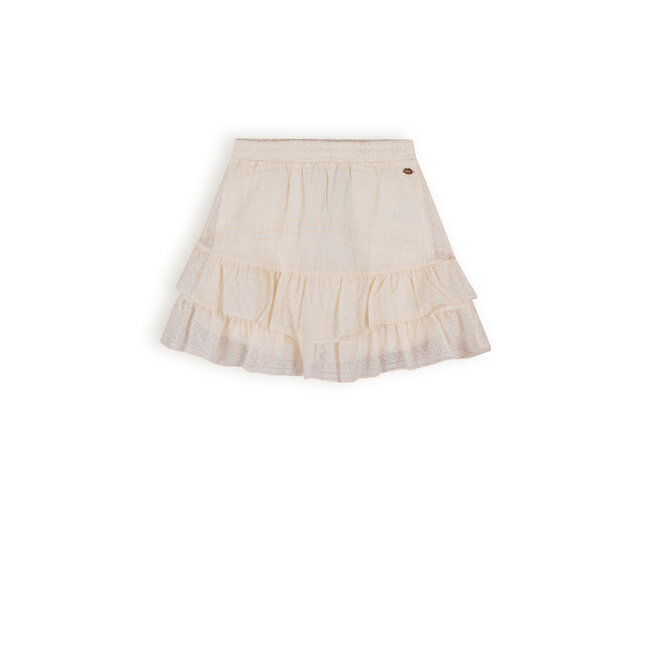 NoBell' Meisjes Naia Short rok Embroidered Chiffon Pearled Ivory