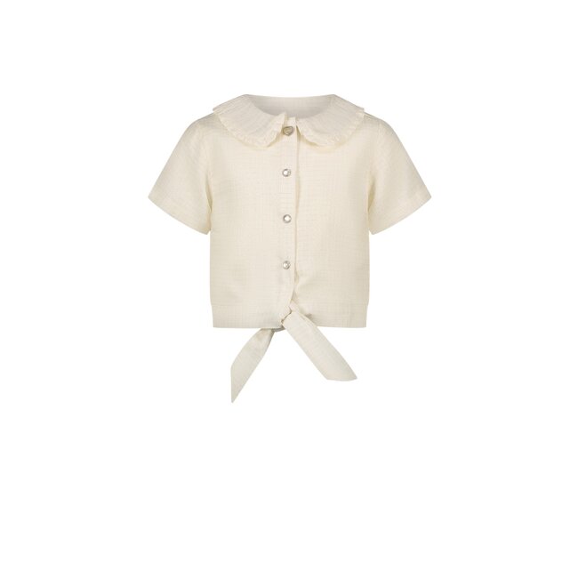 Le Chic meisjes kids EDWINA summer tweed blouse Off White