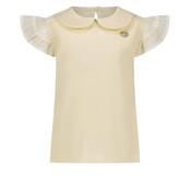 Le Chic meisjes mini NICY wavy chic & voile t-shirt Off White