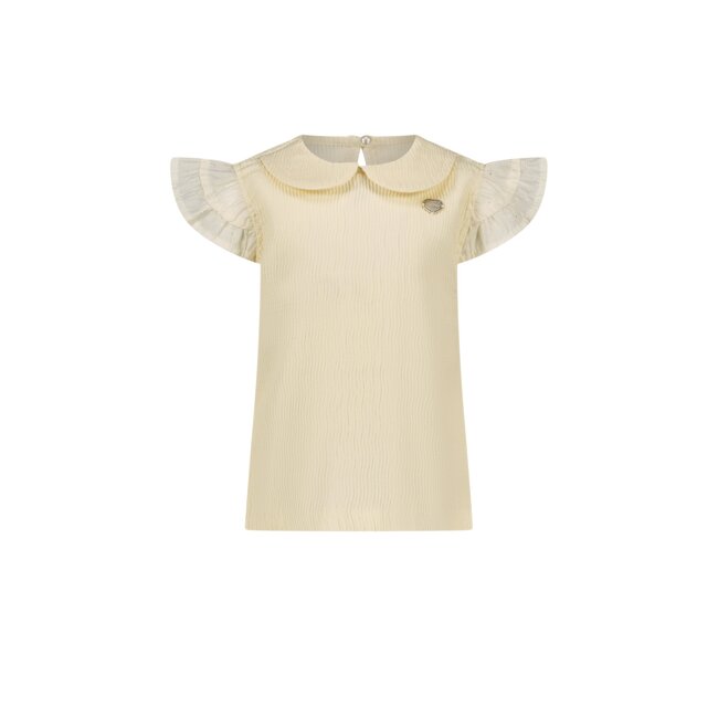 Le Chic meisjes mini NICY wavy chic & voile t-shirt Off White