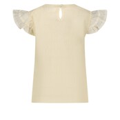 Le Chic meisjes mini NICY wavy chic & voile t-shirt Off White