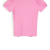 NoNo Komy Rib Jersey T-shirt with Knot Camelia Pink
