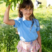 NoNo Kono Basic T-shirt with small embro at chest Parisian Blue