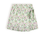 NoNo Saya Floral short with flap at front Spring Meadow Green