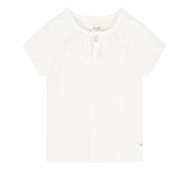 Le Chic NAYMIE frilly neck T-shirt Off White
