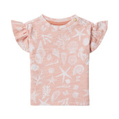 Noppies meisjes T-shirt Covina allover print Peach Beige