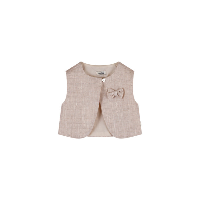 Le Chic AMI summer tweed gilet Light Cappuccino