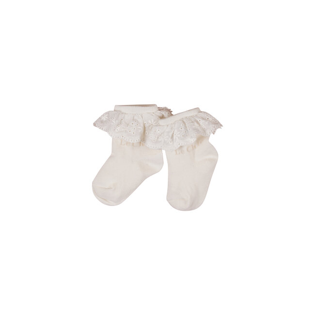 Le Chic RICHI sokken with ruffle Off White