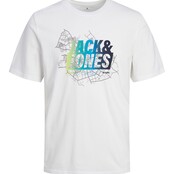 Jack&Jones jongens T-Shirt MAP SUMMER LOGO White Regular Fit