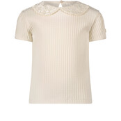 Le Chic meisjes T-shirt NARLY summer cableknit Oatmeal Elite