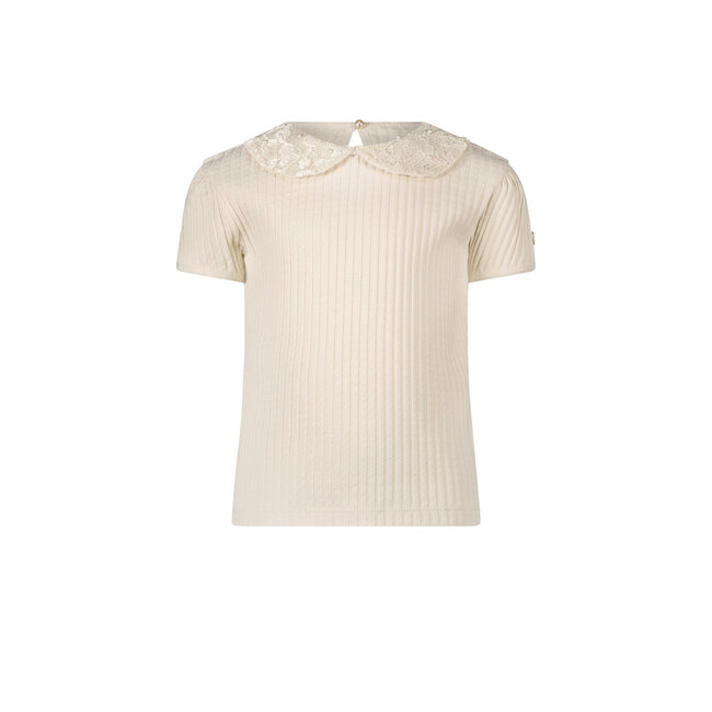 Le Chic meisjes T-shirt NARLY summer cableknit Oatmeal Elite