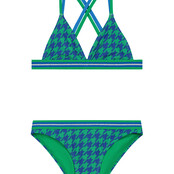 Shiwi meisjes LUNA bikini pied de poule ocean blue check