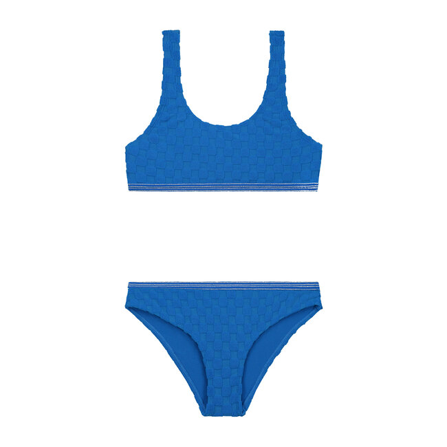 Shiwi meisjes RUBY bikini check structure electric blue check