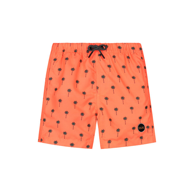 Shiwi jongens zwemshort shiwi scratch palm neon orange