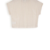 NoBell' Meisjes Kawai Crochet Knit Top Pearled Ivory
