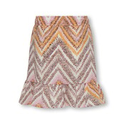 ONLY meisjes rok NOVA Sachet Pink 520 Craft Zigzag