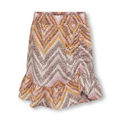 ONLY meisjes rok NOVA Sachet Pink 520 Craft Zigzag