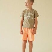 Sturdy Zwemshort AOP Neon Oranje - Checkmate