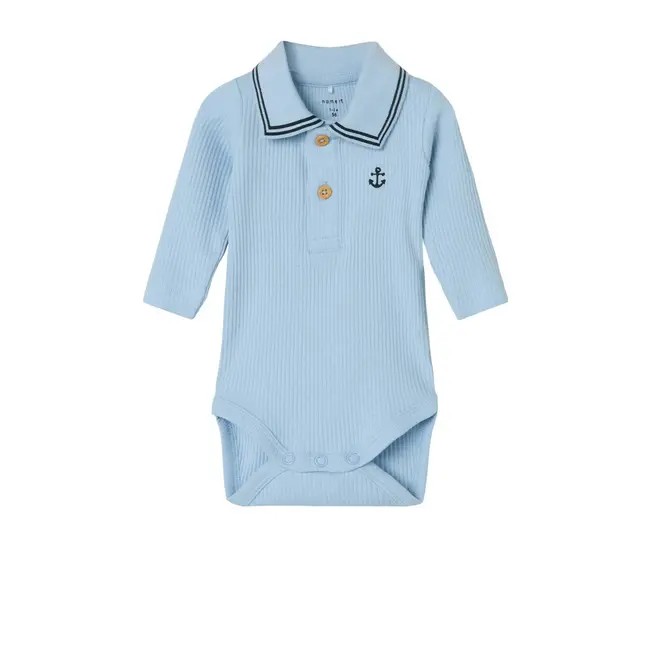 Name It baby jongens romper FRIMAN Chambray Blue