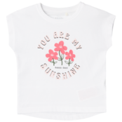 Name It mini meisjes T-shirt VIGEA Bright White You Are My Sunshine Regular Fit