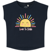 Name It mini meisjes T-shirt VIGEA Dark Sapphire Love To Smile Regular Fit