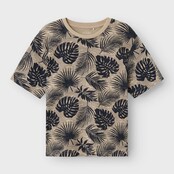 Name It kids jongens T-shirt VALTHER Pure Cashmere Leafs Loose Fit