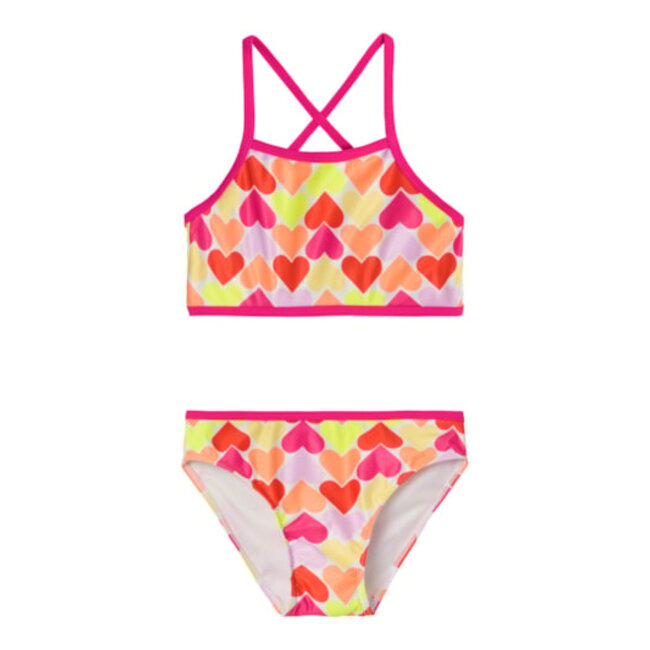 Name It kids meisjes bikini ZIMONE Pink Yarrow Hearts