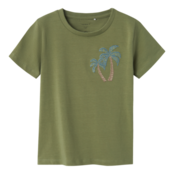 Name It mini jongens T-shirt HAKAN Oil Green Regular Fit