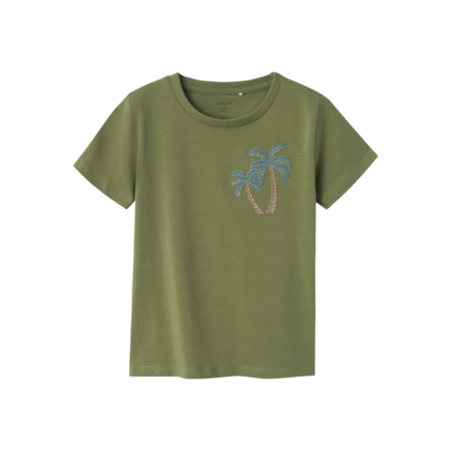 Name It mini jongens T-shirt HAKAN Oil Green Regular Fit