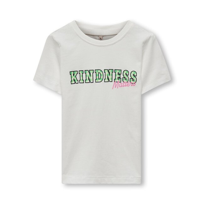 ONLY mini meisjes T-shirt SILLE Cloud Dancer Kindness Regular Fit