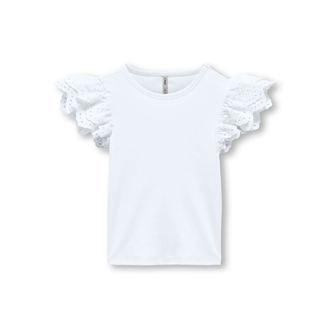 ONLY mini meisjes T-shirt ZENIA Bright White Regular Fit