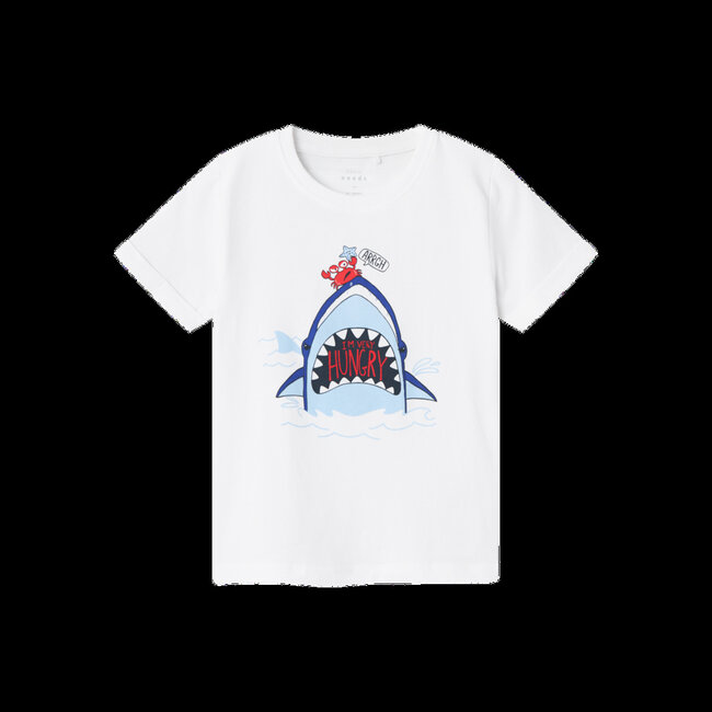 Name It mini jongens T-shirt VUX Bright White Regular Fit