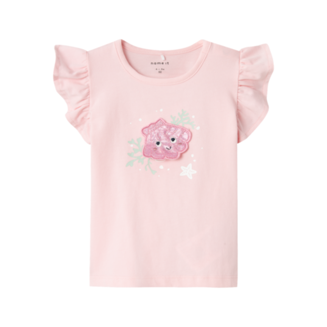 Name It baby meisjes T-shirt JUSSA Purple Rose