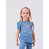 Name It mini meisjes T-shirt FAYE Coronet Blue Regular Fit