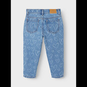 Name It mini meisjes spijkerbroek BELLA Dark Blue Denim Mom Fit