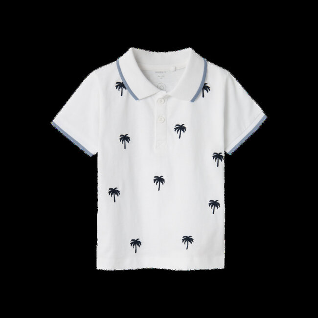 Name It mini jongens polo FUMME Bright White Regular Fit