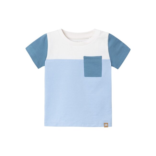 Name It baby jongens top HOLIN Chambray Blue Regular Fit