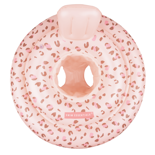 Swim Essentials Baby float Panterprint Old Pink ⌀ 69 cm 0-1 Jaar 11 kg