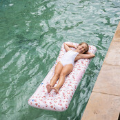 Swim Essentials Luxe luchtbed Old Pink Panterprint 177 x 97 x 19 cm 6+ 80 kg