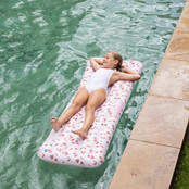 Swim Essentials Luxe luchtbed Old Pink Panterprint 177 x 97 x 19 cm 6+ 80 kg