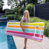 Swim Essentials Luxe luchtbed Regenboog 177 x 67 cm 6+ 80 kg