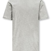 ONLY kids jongens T-shirt MEENU Light Grey Melange Endless Regular Fit