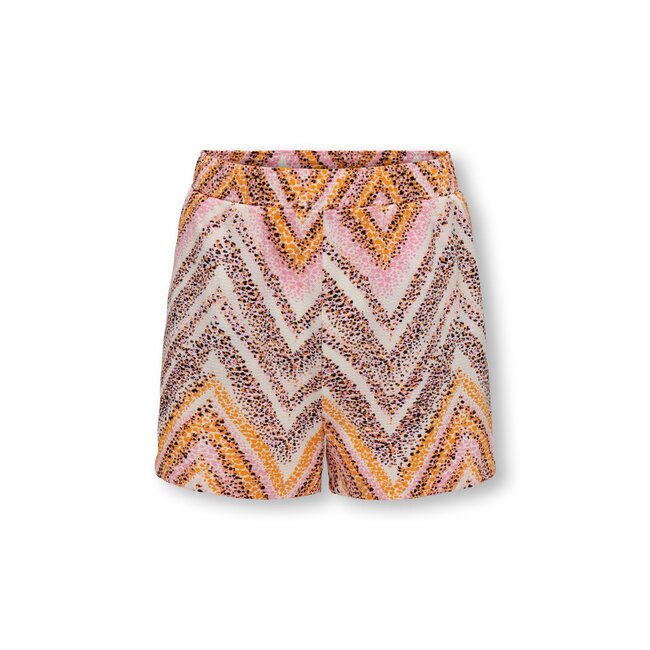 ONLY meisjes korte broek NOVA Sachet Pink 520 Crazy Zigzag Regular Fit