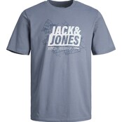 Jack&Jones jongens T-Shirt MAP SUMMER LOGO Flint Stone Regular Fit