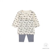 Dirkje jongens Pyjama organic cotton Faded blue - NOOS BOYS 2024