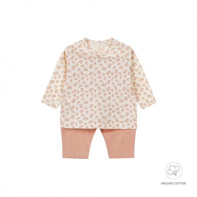 Dirkje meisjes Pyjama organic cotton Dusty pink - NOOS GIRLS 2024