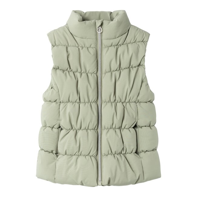 Name It mini meisjes bodywarmer MORNING PUFFER Seagrass