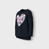 Name It mini meisjes longsleeve VIX Dark Sapphire Heart Standard Fit