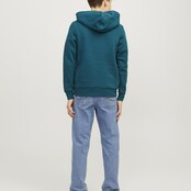 Jack&Jones jongens trui LOGO Deep Teal WHITE + WINTER GREEN Regular Fit