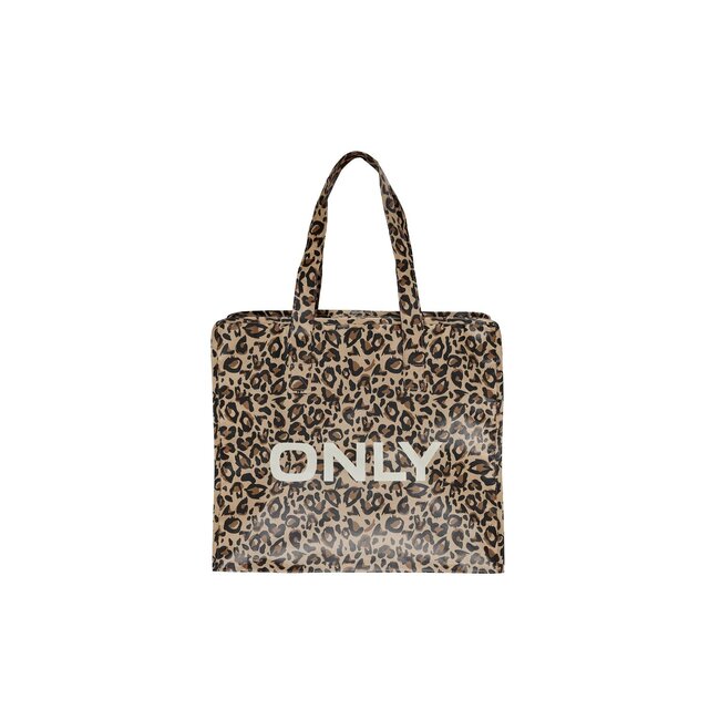 ONLY meisjes tas SHOPPING Golden Brown LEO AOP